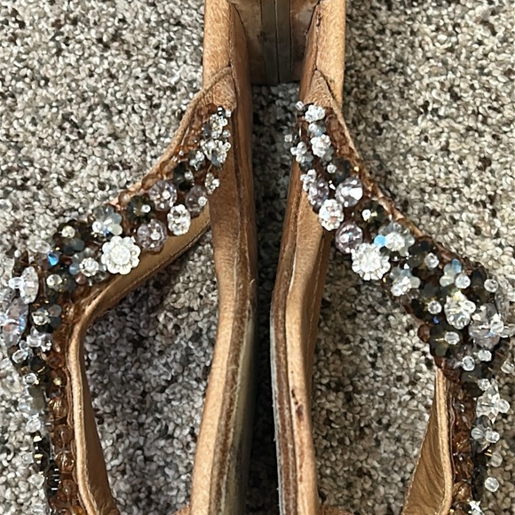 Prada Women's Leather Tan and Brown Beaded Sandals size EU 38 US 8 - Picture 15 of 16